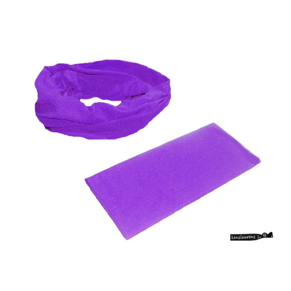 Kenz Laurenz Mulitfunctional Headband Wide Yoga Running Workout Purple