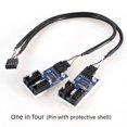 thumbnail image 4 of Tarjeta adaptadora divisora de línea de 9 pines USB2.0 de 1 a 2 puertos con asiento macho de 4 puertos y conector hembra de 9 pines de 1 a 2, 4 of 6