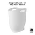 thumbnail image 4 of Umbra 2.4 gal Harlo Plastic Slim Open Top Bathroom Trash Can, White, 4 of 12