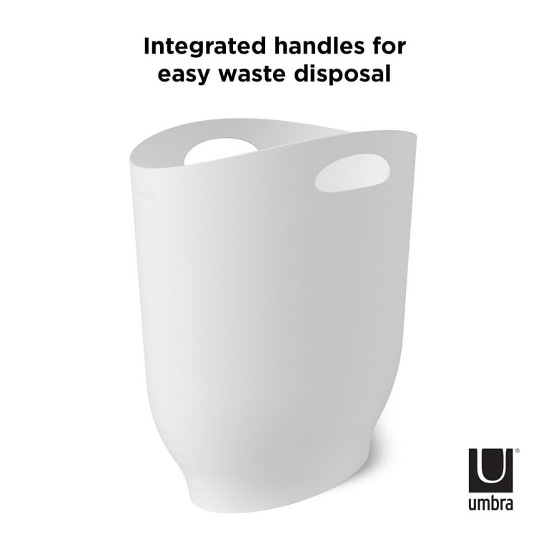 Umbra Harlo Trash Can – White – 2.4 Gallon