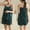 Army Green, variant on Wensltd Camisole Pajamas for Women Casual Solid Color V Neck Sleepwear Set Shorts Nightwear