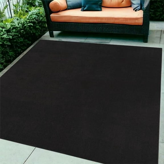7 x 10 ft. Black Non Skid Indoor & Outdoor Area Rug