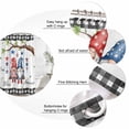 thumbnail image 6 of Shower Curtain Bathroom Set Patriotic Gnome Tree Branch Leaf Waterproof Fabric Shower Curtains with Grommets&Hooks, July 4th Star Buffalo Plaid Privacy Bath Curtain for Bathtub 36x72in, 6 of 9