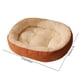 thumbnail image 3 of Cama de perrera para gatos ovalada | Diseño cálido y engrosado para invierno y todas las estaciones | Paño suave y transpirable | Base antideslizante impermeable | 19.68"x15.74" Gris | Jugar, 3 of 6
