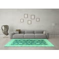 thumbnail image 3 of Ahgly Company Indoor Rectangle Oriental Turquoise Blue Modern Area Rugs, 2' x 4', 3 of 4