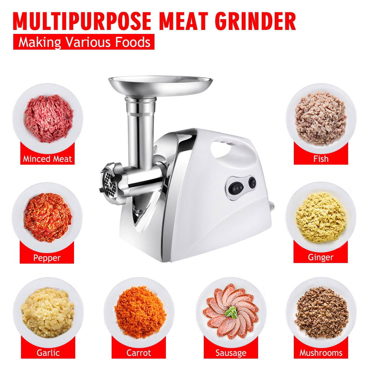 gymax 2800w electric meat grinder