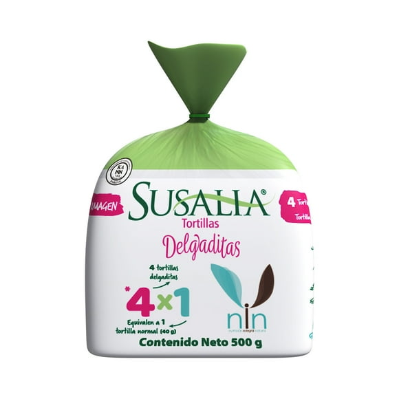 Tortilla de maiz Susalia delgaditas NIN 500 g