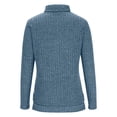 thumbnail image 6 of IROINNID Women's Turtleneck Sweater Casual Loose Fit Solid Pullover Winter Warm Sweater Tops ,Blue, 6 of 8