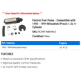 thumbnail image 2 of Electric Fuel Pump - Compatible with 1993 - 1994 Mitsubishi Precis 1.5L 4-Cylinder, 2 of 2