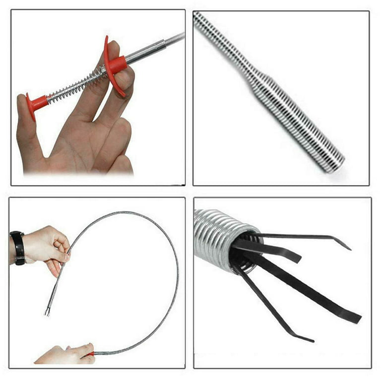 Flexible Grabber Claw Pick Up Reacher Tool With 4 Claws Drain Clog
