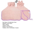 thumbnail image 3 of Pnellth Pet Bathrobe Towel Coral Fleece Super Absorbent Hooded Drawstring Quick Drying Large Medium Small Dogs Cats Drying Coat, 3 of 8