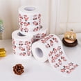 thumbnail image 4 of Fnochy Christmas Pattern Toilet Paper Roll - Festive Santa & Christmas Tree Design, Soft & Absorbent Tissue, Perfect for Holiday Decor, Novelty Bathroom Accessory, 6 Rolls Included - 1PCS, 4 of 8