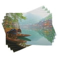 thumbnail image 1 of Ambesonne Farm House Place Mats Set of 4, Chinese Wood Canal, Standard Size, Multicolor, 1 of 6