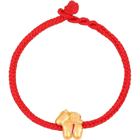 Zephyriana 2026 New Year of Horse Braided Rope Bracelet With Pendants Adjustable Lucky Bracelet Gift Zodiac Animal Wristband