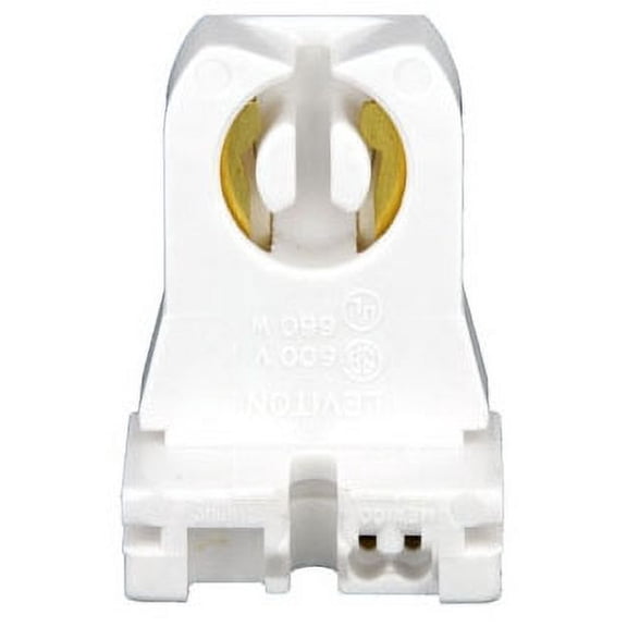 Leviton 23351 Medium Bi-Pin, Standard Fluorescent Lampholder, White