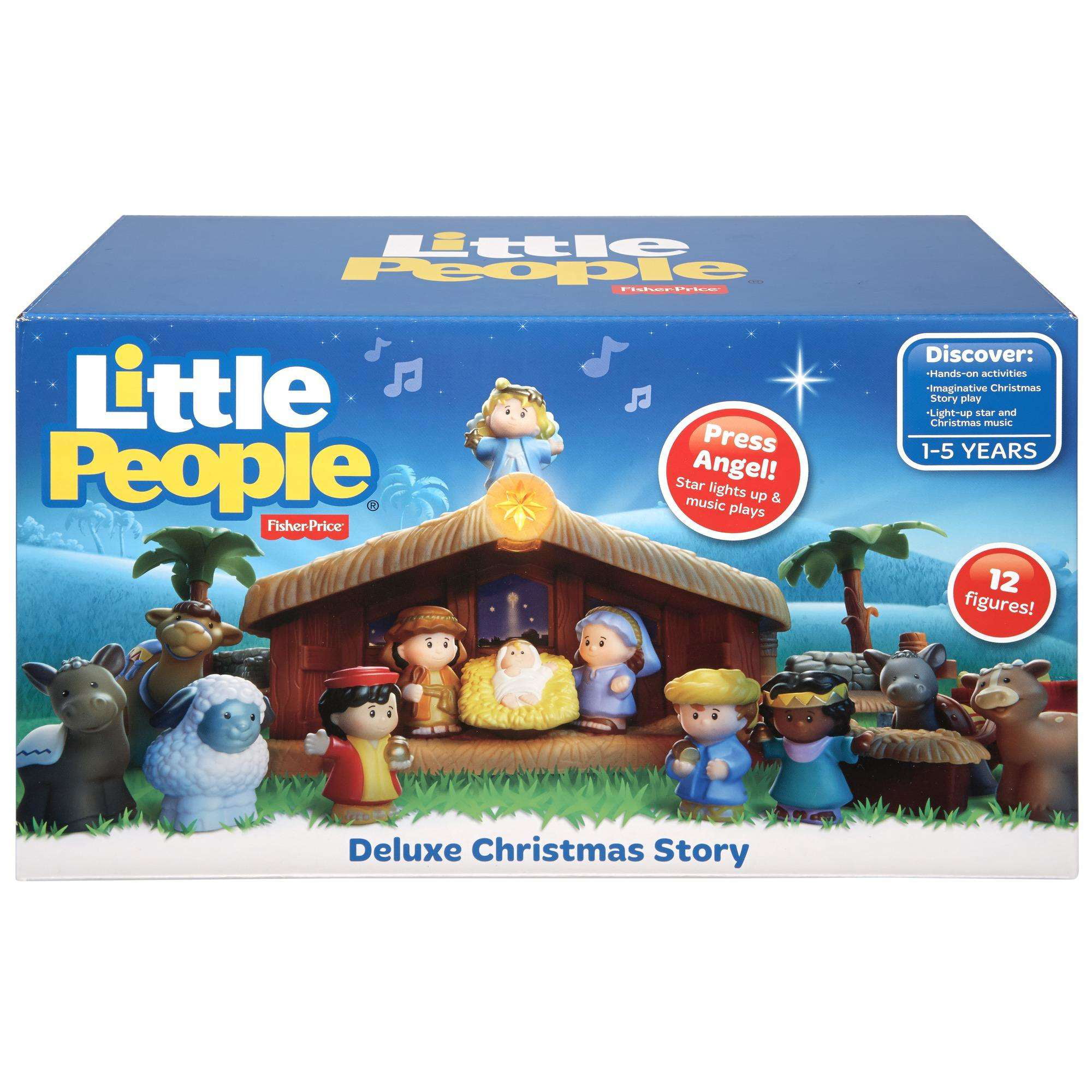 Fisher Price LITTLE PEOPLE DELUXE CHRISTMAS NATIVITY STORY Toy NEW 12 figures 