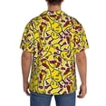 thumbnail image 3 of Fotbe Chicken Cartoon Camisa Estampada de Manga Corta para Hombre, Casual de Verano, Estilo Playero, Sin Arrugas-XX-Large, 3 of 5