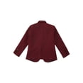 thumbnail image 2 of CHICTRY Kids Boys Gentleman Blazer Lapel Long Sleeve One-Button Jacket Outwear Dark Red 4, 2 of 7