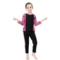 thumbnail image 5 of Glisme Girls Swimsuits Full Coverage Swimwear Long Sleeve Swim Shirt And Pants Sun Beach Outfit Summer Beach And Pool Swimwear Size 2-3 Years Black, 5 of 8