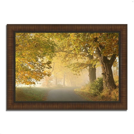 Chocolate Brown Finish Wood - On A Misty Autumn Morning, 42