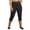 Black, variant on Hanes Just My Size Women's Stretch Jersey Capri Leggings, 19.5" (Plus ) Black 2X