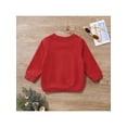 thumbnail image 3 of Seyurigaoka Baby Kid Christmas Pullover Long Sleeve Round Neck Loose Tops Letters Print Party Casual Street Sweater for Toddler Boys Girls, 3 of 8