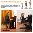thumbnail image 6 of Baellsa H-style Piano Bench, 5 Height Adjustable Piano Chair with Black Padded Cushion, Music Keyboard Bench Seat, 6 of 8
