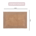 thumbnail image 3 of Home Weavers Luxury Bathroom Rug 100% Cotton Reversible Bathroom Rugs Set, Washable Rug, Soft Absorbent bath Rug, Bathroom Rug, Kitchen Mat, Non Slip Bath Decor Mat Set, 17"x24" Rectangle, Linen, 3 of 5