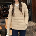 thumbnail image 6 of Pounoo Womens Puffer Jackets Winter Button Down Solid Color Thickened Warm Coat Quilted Jackets Comfy Casual Padded Coat with Pockets Gift, 6 of 9