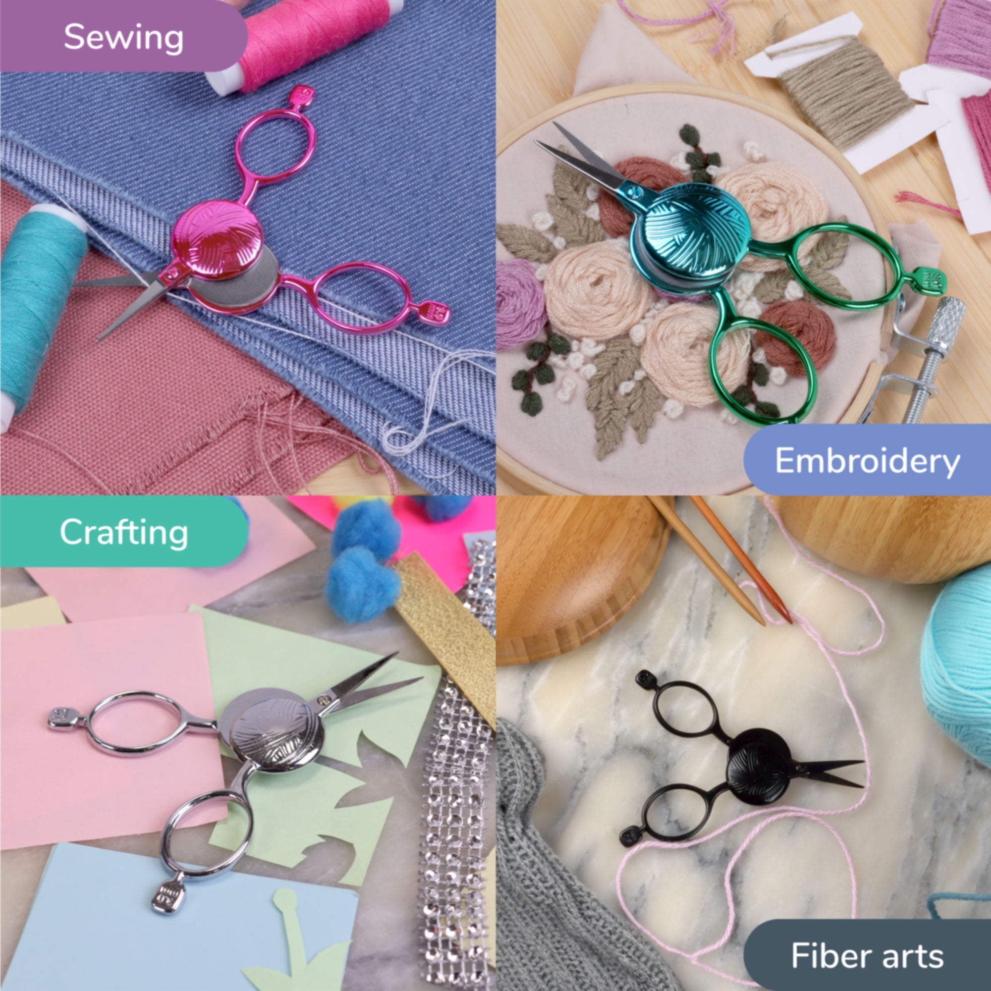 Yarn Ball Embroidery Scissors - Mint - 3 Scissors