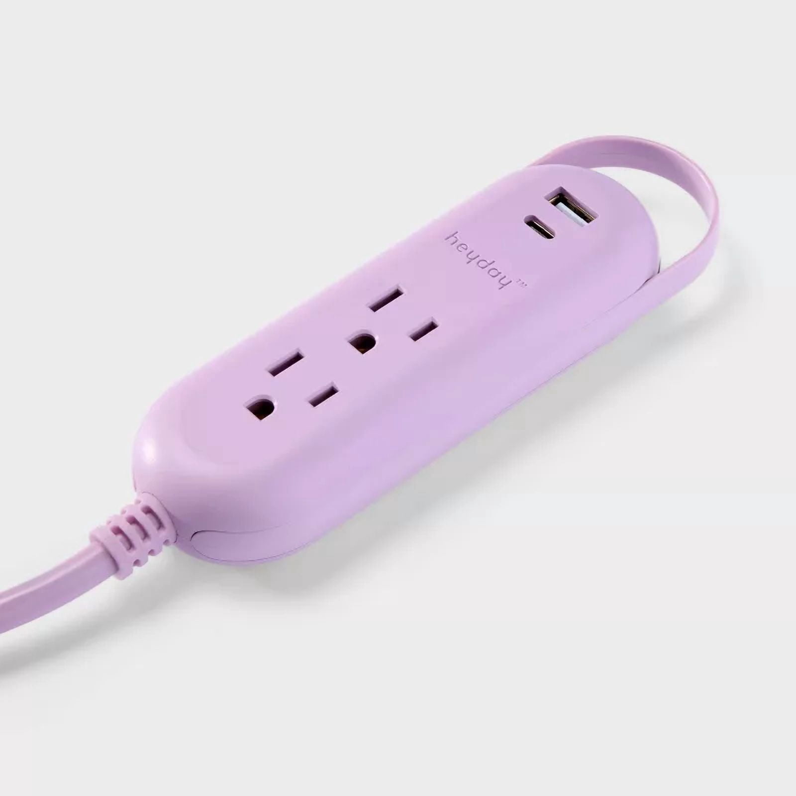 6' 2-Outlet Indoor Extension Cord with USB and USB-C Ports