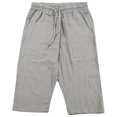 thumbnail image 6 of Men's Cotton Linen Pants 3/4 Quarter Waistband Loose Pant Casual Solid Color Drawstring Cropped Pants with Pockets, 6 of 6
