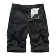 thumbnail image 3 of AXXD Mens Summer Shorts Black Workwear Shorts Multi Pocket Zipper Straight Leg Casual Sports Shorts Clearance, 3 of 3