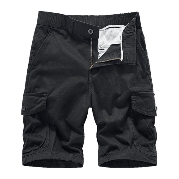 Fheaev Cargo Shorts For Men Men's Workwear Shorts Multi Pocket Zipper Straight Leg Five Piece Pants Sports Shorts Shorts