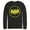 Black, variant on Men's Batman Logo Cute Cartoon Long Sleeve Shirt Navy Blue Small