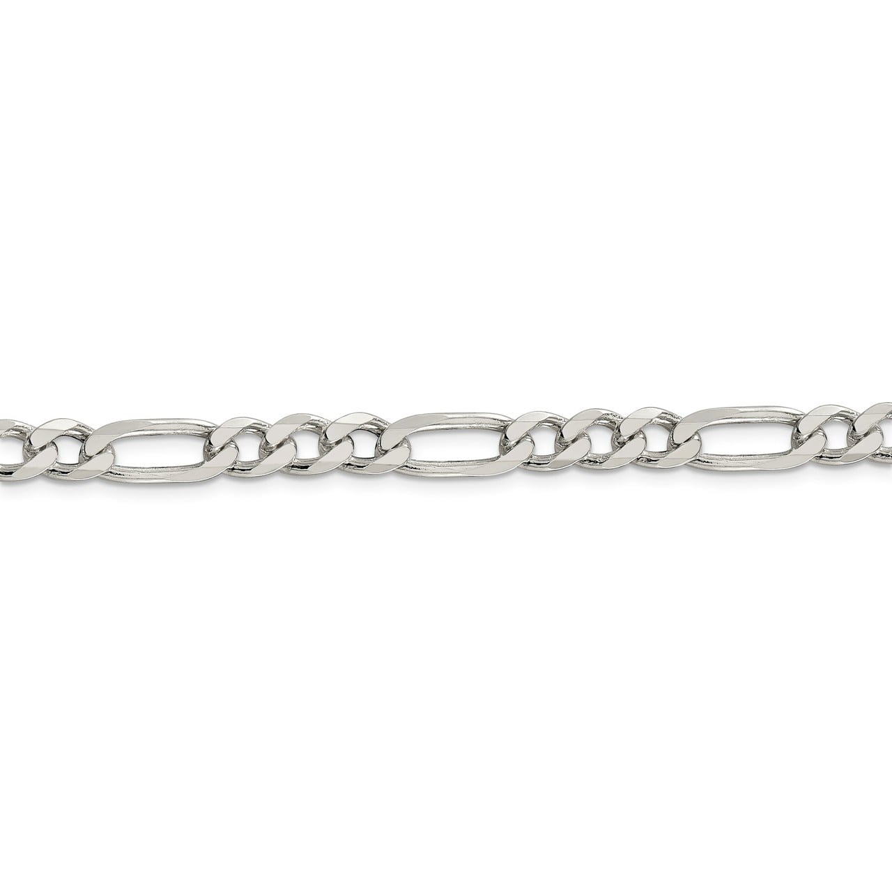 Lex & Lu Sterling Silver 5.25mm Figaro Chain Necklace or Bracelet 