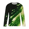 thumbnail image 4 of Goodtrade8 Mens Tops Long Sleeve Printed Athletic Long Sleeve Crew Neck Green Fall Shirts for Men, 4 of 5