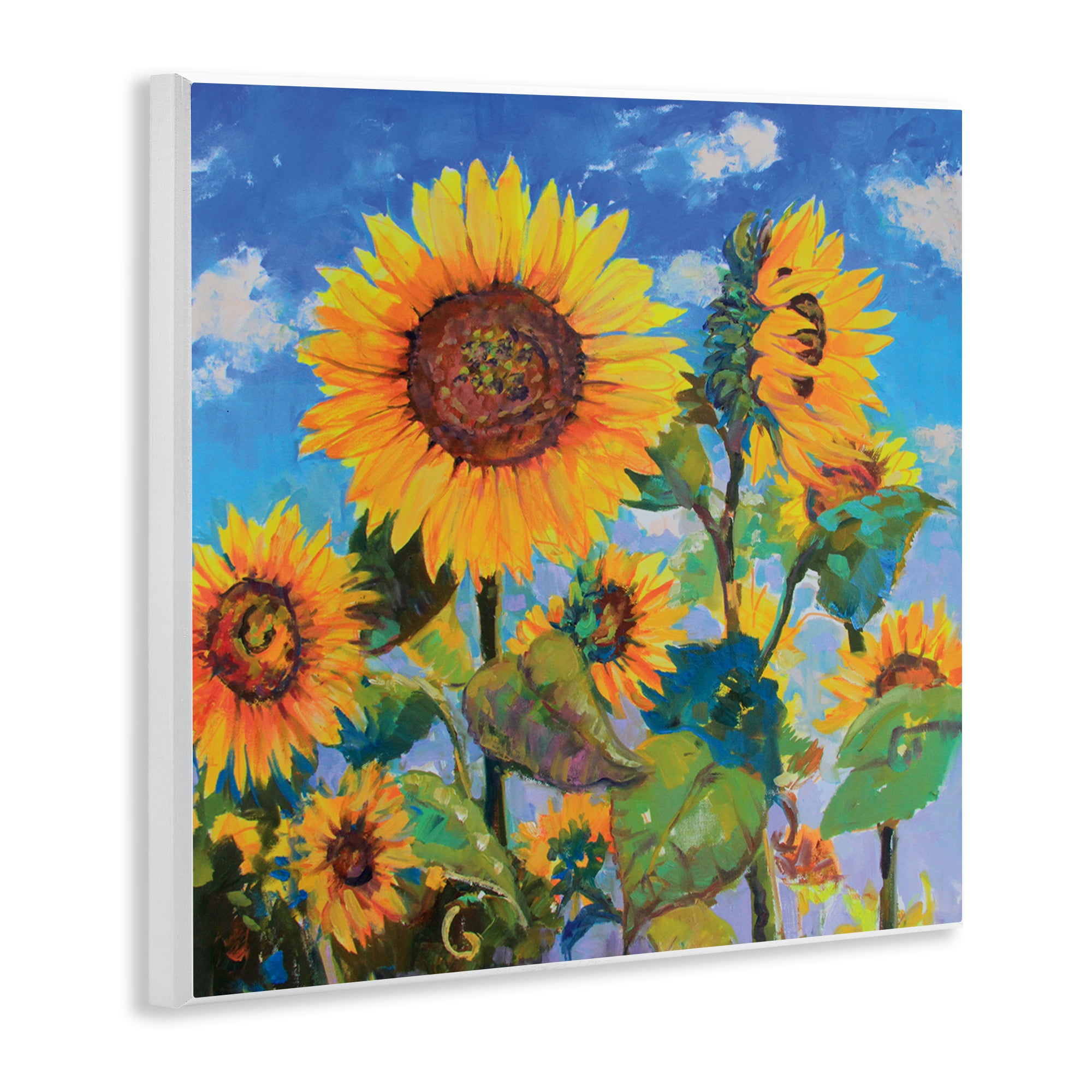 Stupell Industries Lost Acres Sunflowers Plants & Flowers Painting Unframed Art Print Wall Art, 12 x 12