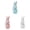 Blue+Pink+White, variant on Rattan Effect Resin Bunny Easter Decor, Table Rabbit Spring Bunnies Statue Figurine, Farmhouse Home Decoration, Vine Effect Resin Rabbit Easter Decoration 8.19 Inch Family Statues, 3PCS