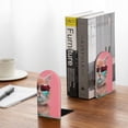 thumbnail image 5 of Pofeuu Cool Cat Pink Sunglasses Print Large Bookend Hold Heavy Books- Wood Bookends for Heavy Books Heavy Duty Book Ends Wood Bookends for Office Desk Non-Skid, 5 of 7