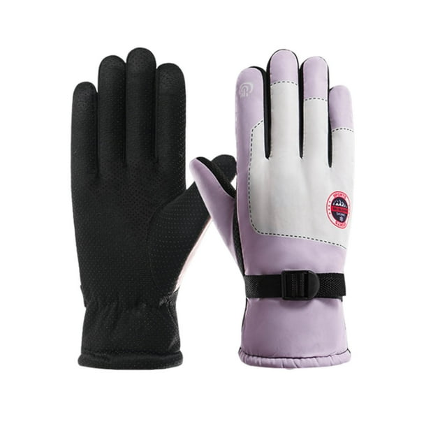 Bwiyojiz Mitaines Hiver Multicolores Neige pour Ski Doublure Thermique Sensation Chaude Écran Course Cyclisme Randonnée, Cadeaux pour Femmes