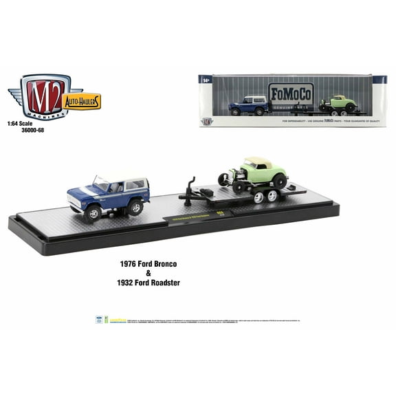 M2 Machines Auto Hauler 68 1976 Ford Bronco And 1932 Ford Roadster