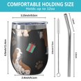 thumbnail image 5 of 12oz Stemless Wine Tumblers Basset Hounds with Bones and Presents Vacuum Insulated Stainless Steel Travel Tumbler Cups Mug with Lid and Straw for Champaign,Cocktail,Beer with Cleaning Brush, 5 of 5