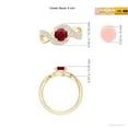 thumbnail image 5 of ANGARA Natural Solitaire Round 1 ct Ruby Infinity Promise Ring in 14K Yellow Gold for Women (Size-6mm) | July Birthstone, Birthday, Anniversary, Jewelry Gift for Women | Natural Ruby Ring, 5 of 9