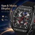 thumbnail image 5 of Watches for Men Multifunction Moon Phase Calendar Wrist Watches Luxury Quartz Waterproof Watch with Silicon Strap Gift for man, 5 of 8