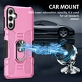 thumbnail image 5 of Compatible for Samsung Galaxy S25 Plus Case with Kickstand & Slide Camera Cover, Built-in 360° Rotate Ring Stand Magnetic Car Military Grade Shockproof Phone Case for Samsung Galaxy S25 Plus,Pink, 5 of 10