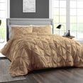 thumbnail image 2 of HNB Store 3pc Duvet Cover Set | Microfiber Made | Alaskan King Size Duvet Cover with 2 Pillowcases | Taupe | Pinch, 2 of 7