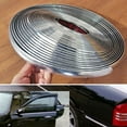 thumbnail image 2 of 12mm / 16ft Car Bumper Strip Adhesive Auto Bright Silver Chrome Moulding Trim, 2 of 11