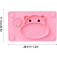 thumbnail image 1 of Platos de silicona para niños pequeños, 2 uds., plato de cena dividido colorido para bebés y niños pequeños, platos de succión para niños seguros para alimentos y sin Bpa, rosa ShuxiuWang 8390614728776, 1 of 1
