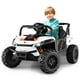 thumbnail image 4 of Costway Camión para niños de 12 V con control remoto para padres, 3 velocidades y función de marcha atrás y avance, color blanco, 4 of 4